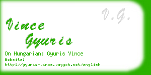 vince gyuris business card